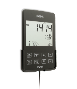 edge pH meter used as a wall mount