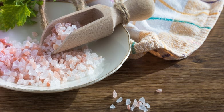 pink salt in a bowl